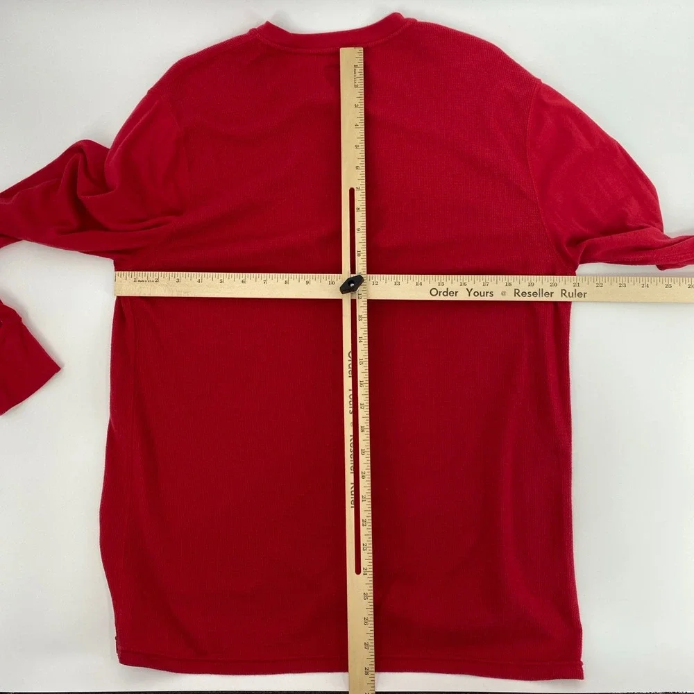 Polo Ralph Lauren Thermal Shirt Mens Extra Large Red Waffle Knit Outdoors Casual